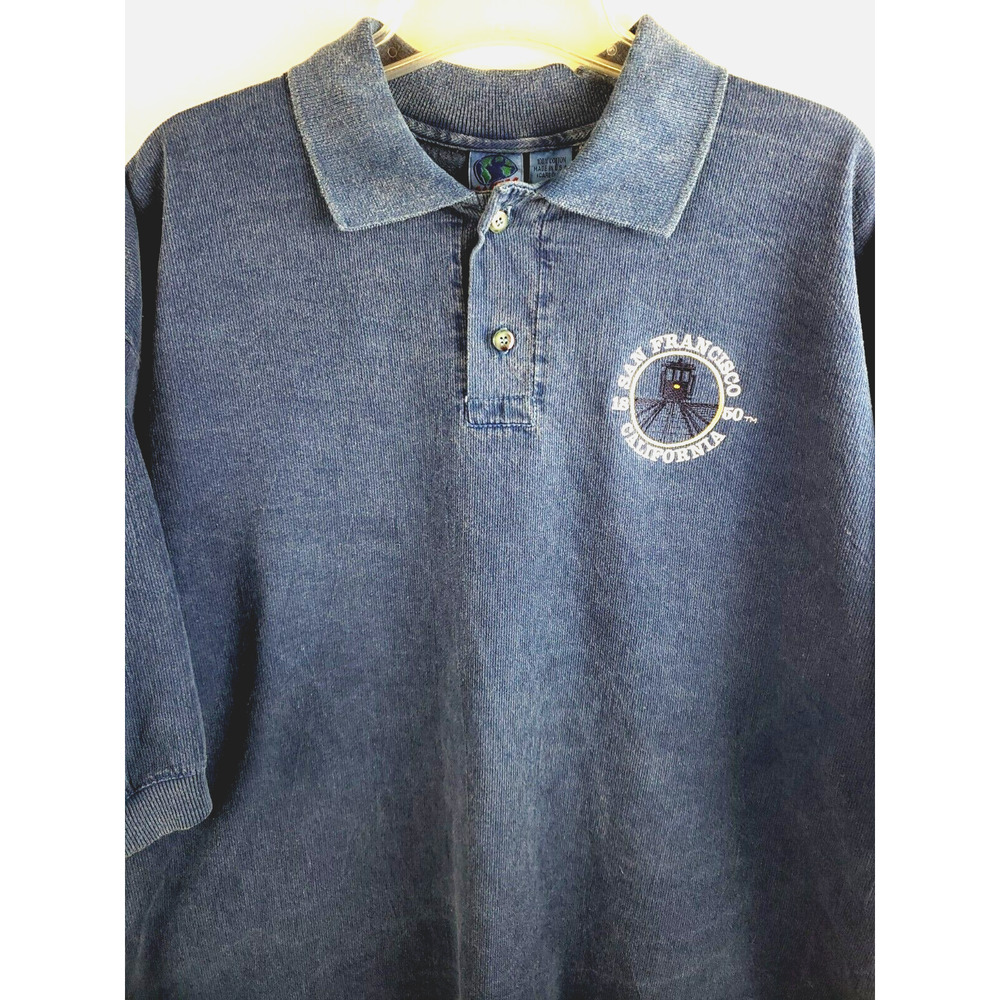 Vtg 90s WeK Cotton Pullover Polo Short Sleeve rugby Shirt XXL San Francisco CA